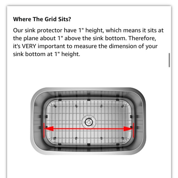Serene Valley Sink Bottom Grid 24-1/8" x 12-5/8", Centered Drain Corner Radius - Picture 5 of 10
